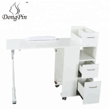 wooden modern manicure table for nail spa